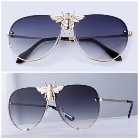 gucci bumble bee sunglasses|gucci unisex aviator sunglasses.